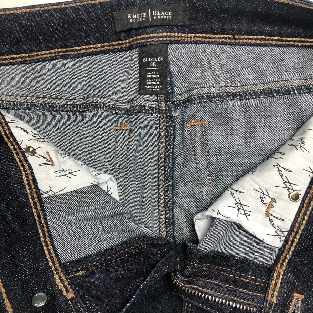 ⭐️NEW⭐️White House Black Market (WHBM) The Slim Leg Blue Jeans - Picture 5 of 10